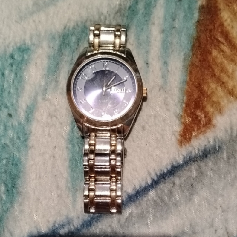 Source Unknown Silver and Gold Men's Watch